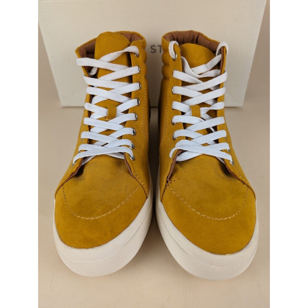 Sun + Stone Jett High Top Sneakers Mens 9.5 M Yellow Canvas Casual Shoes NWB - Picture 6 of 10